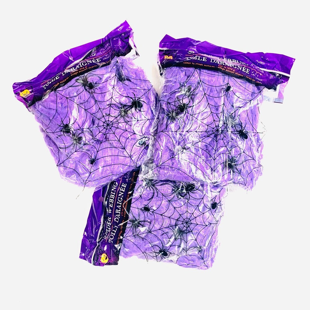 Halloween Spider-Web Decoration 3 Pack Bundle
